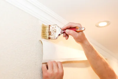 Pose de papier peint à Gluiras — revêtements muraux et toiles de verre
